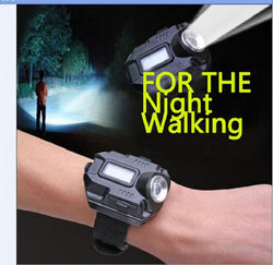 New Portable XPE Q5 R2 LED Wrist Watch Flashlight Torch Light USB Charging Wrist Model Tactical Rechargeable Flashlight