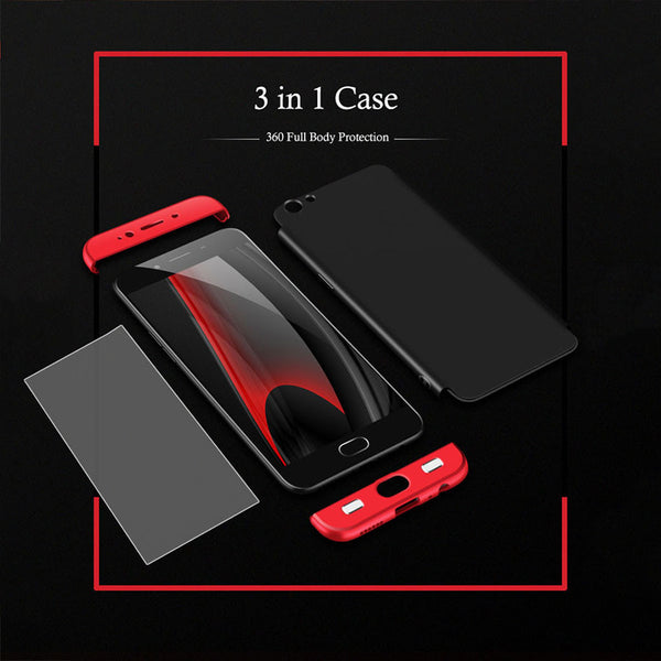 R9 s Case 3 in 1 Knight Armor Phone Cases For Oppo R9 R9s Plus Case Ultra thin Fashion 360 Matte Phone Cover Fundas Capa Shell