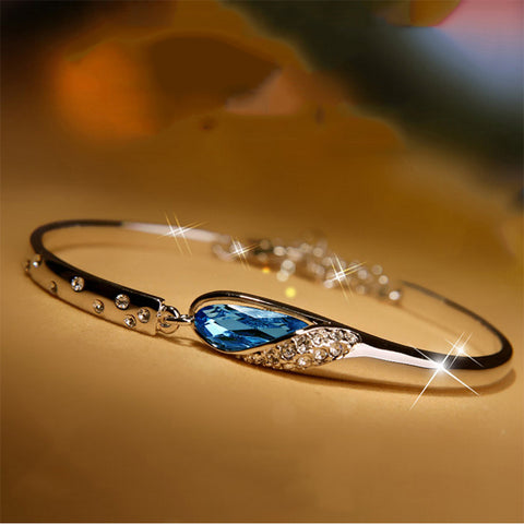 Water Drop Vintage Silver Bracelet