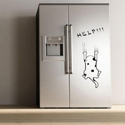 Hot Sale 2016 wall stickers kitchen wall sticker  Fashion Cartoon Cat Refrigerator Kitchen Wall Stickers adesivo de parede XT