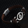 Musical Bracelet  2017 new fashion Design stainless steel Genuine Leather Bracelets For Women Men Charm Jewelry Bangle pulseira