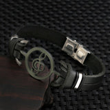 Musical Bracelet  2017 new fashion Design stainless steel Genuine Leather Bracelets For Women Men Charm Jewelry Bangle pulseira