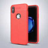 Luxury PU Leather Phone Cases For iphone X Case Fashion Litchi Texture Soft TPU Back Cover For iphone 10 Fitted Cases Capa Coque