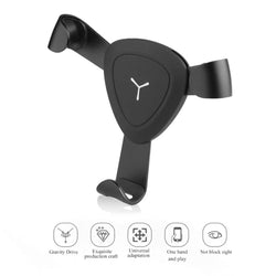 Universal Car Air Vent Outlet Mount Gravity Phone Holder Stand 1 Second Lock for Samsung iPhone Accessories GPS Stent