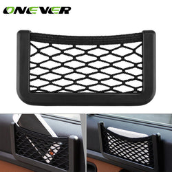 Universal 20*8cm Net Car Seat Side Storage Bag Pocket Organizer Phone Holder Adhesive Box Auto Accessories Pouch