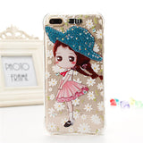 For iPhone 7 LED Light Call Flashing Soft TPU Case For iPhone 7 6 6S Plus Clear Transparent Shiny Diamond Shockproof Back Cover