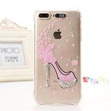 For iPhone 7 LED Light Call Flashing Soft TPU Case For iPhone 7 6 6S Plus Clear Transparent Shiny Diamond Shockproof Back Cover