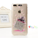 For iPhone 7 LED Light Call Flashing Soft TPU Case For iPhone 7 6 6S Plus Clear Transparent Shiny Diamond Shockproof Back Cover